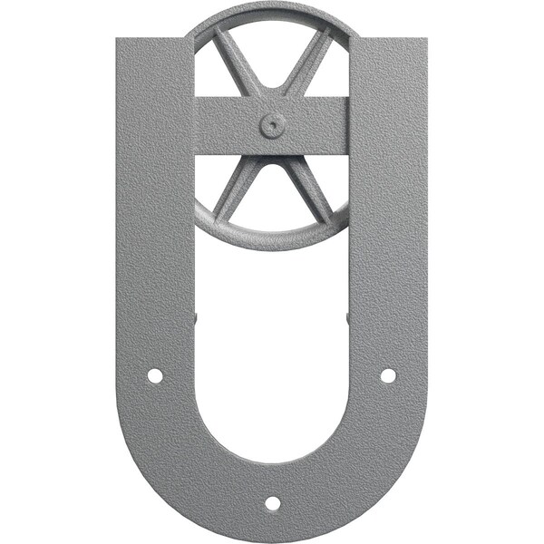 Ekena Millwork Premium Wagon Wheel Horseshoe Roller Hanger w/ Bolts for Barn Door for 1 3/4" Doors, PC Chrome GB60014R2WCR - main